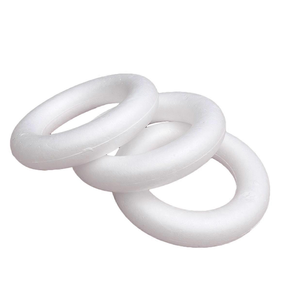 Circular Ring Model for Craft Making White DIY Accessory for Kids to Develop Creativity 10PCS