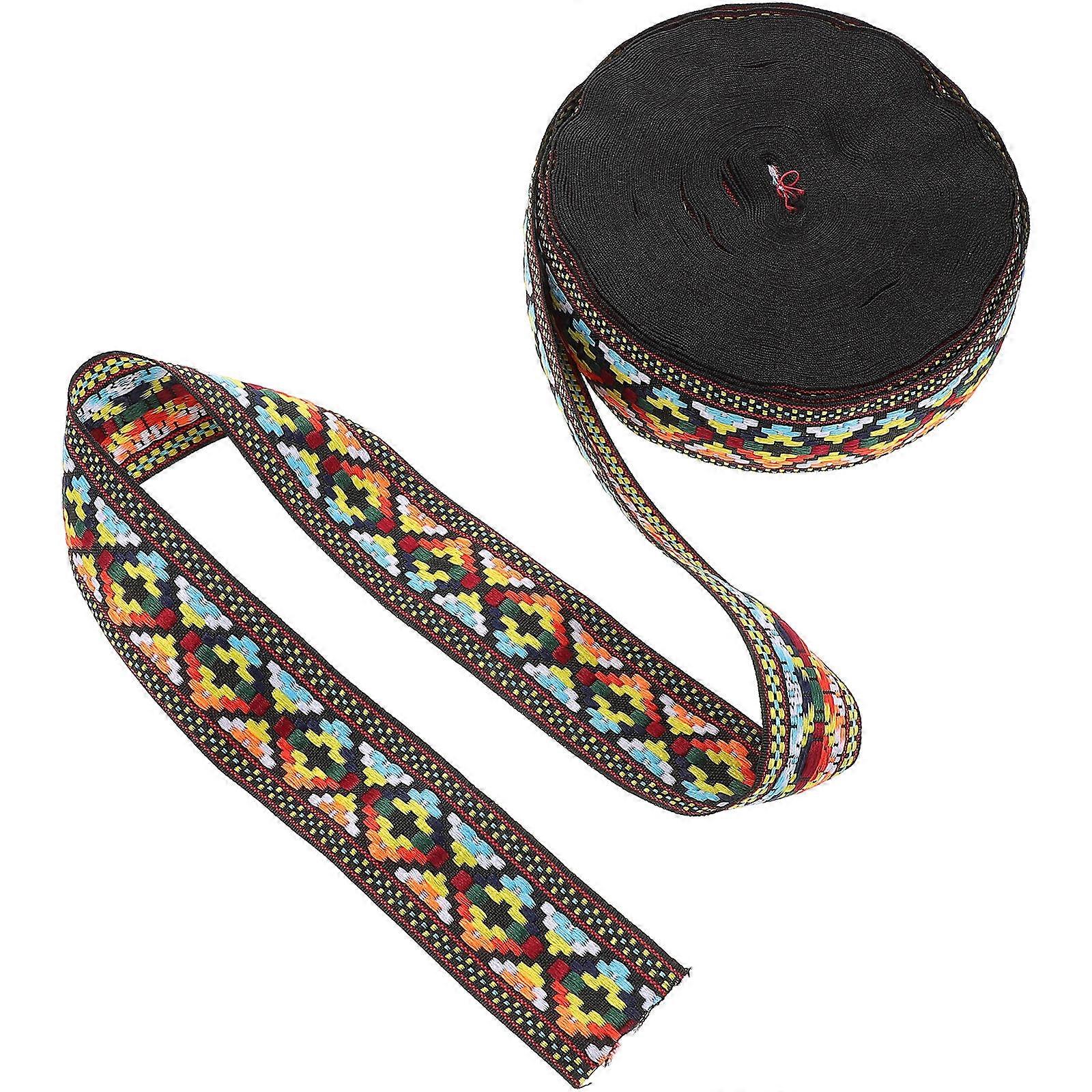 Multi Color Embroidery Ribbon For Craft Enthusiasts 2.5cm X 2500cm Craft Decorative Ribbon 1Roll