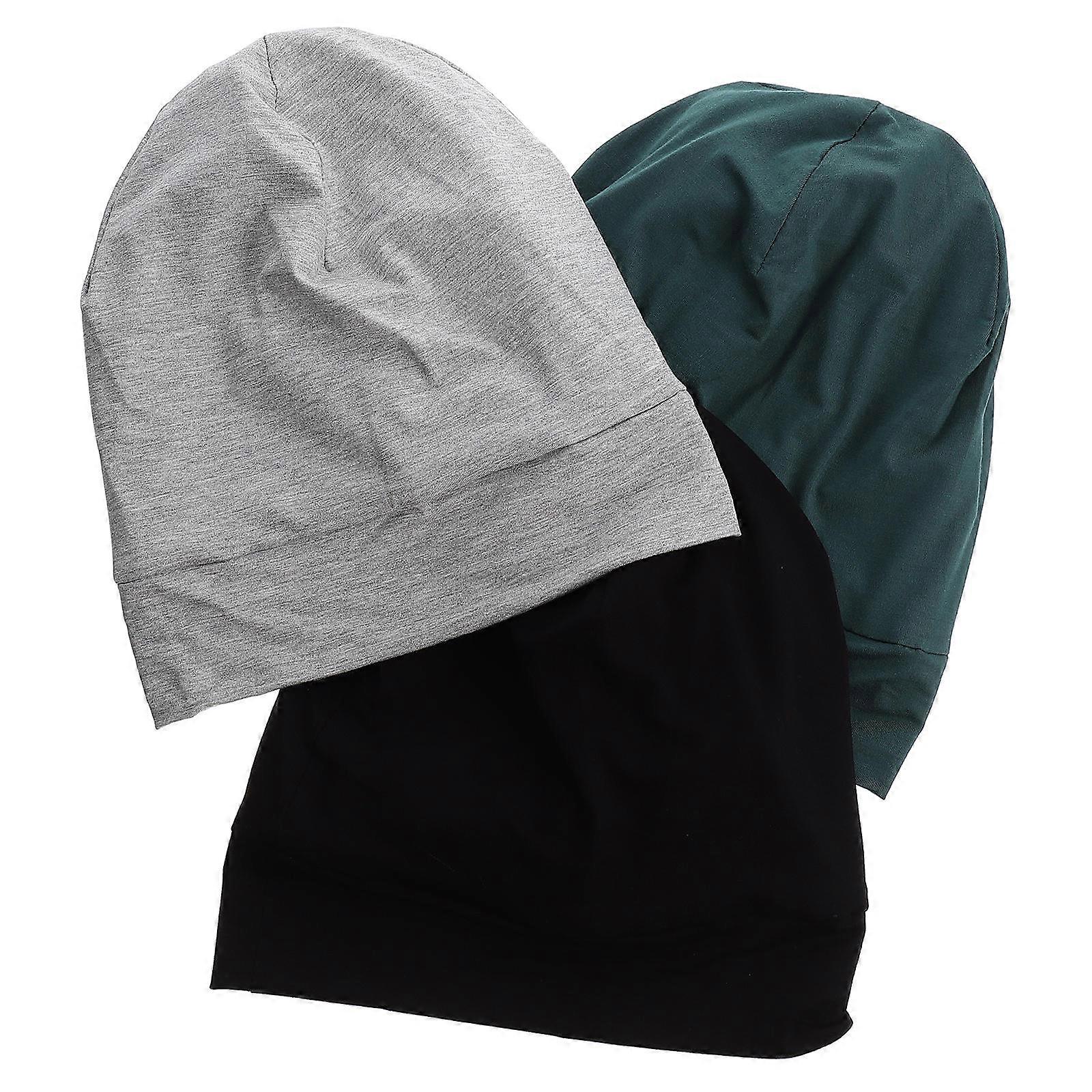 Hair Cap For Sleeping 3Set With Elastic Design Assorted Color For Women Facing Hair Loss And Chemotherapy Related Issues