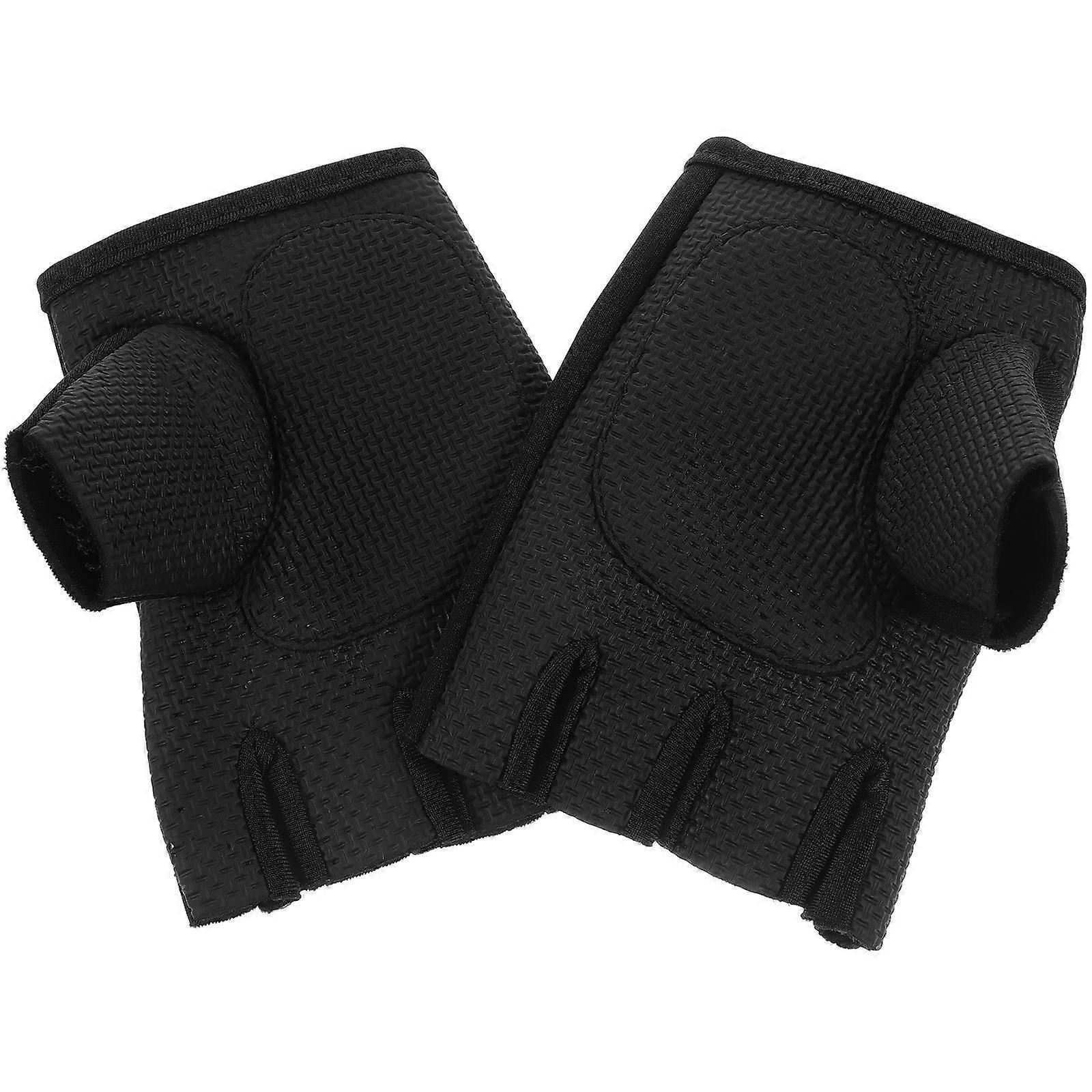 Breathable Exercise Gloves Set For Weightlifting And Cycling In Stylish Black Color Designed For Comfort And Grip 2Pcs