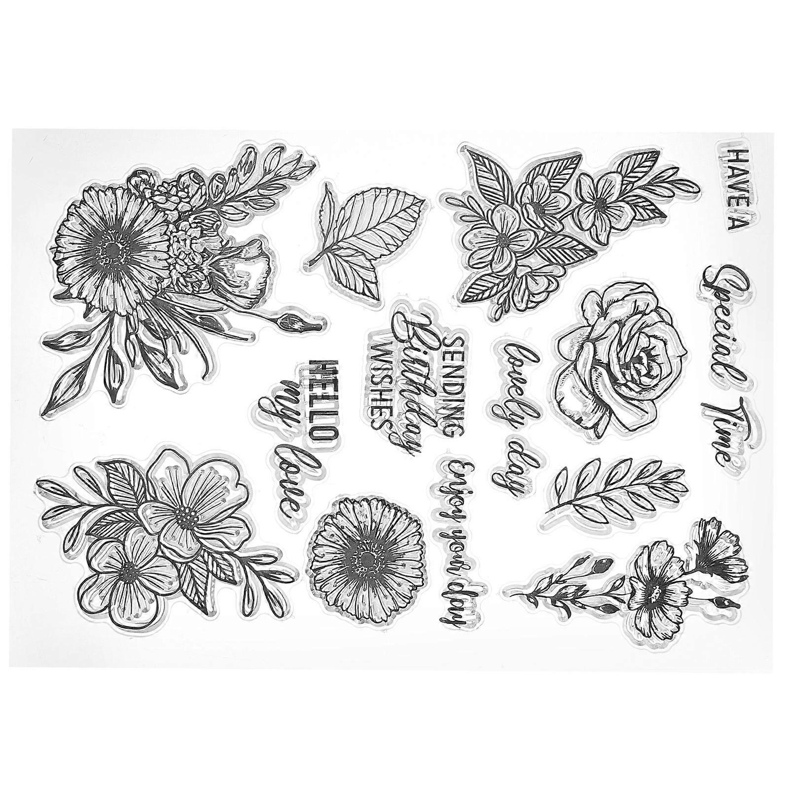 Transparent Seal Stamps for DIY Art Journaling and Card Crafting 15 x 10 x 0.5 cm 1Pcs