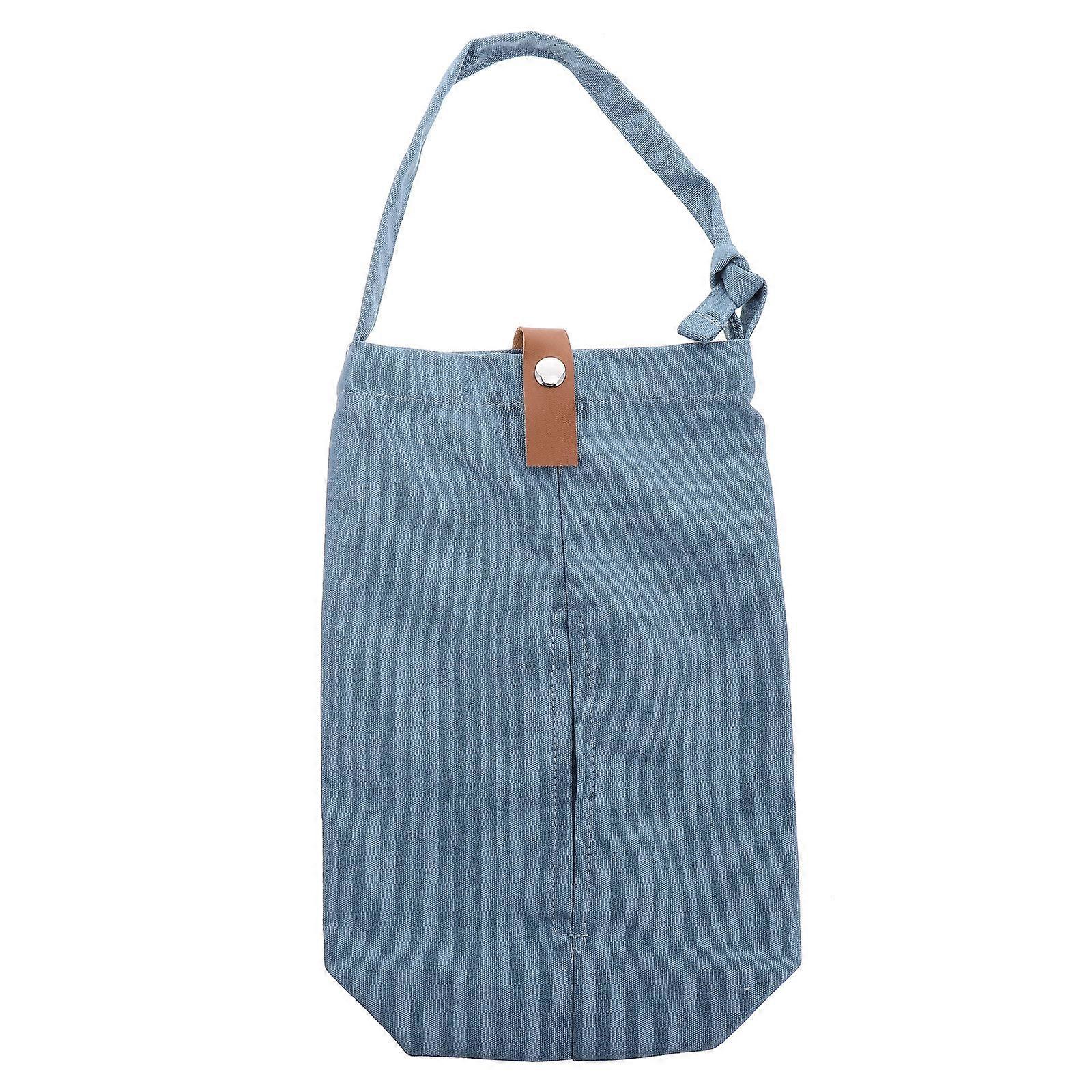Portable Tissue Storage Bag For General Users 27x11cm Blue Canvas 1Pack