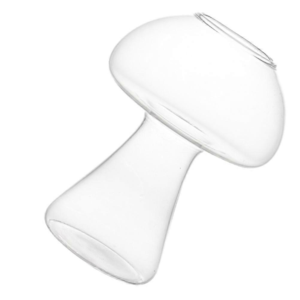 Glass Drinking Cup In Mushroom Shape Long-term Use For Banquets 1Set Transparent Design