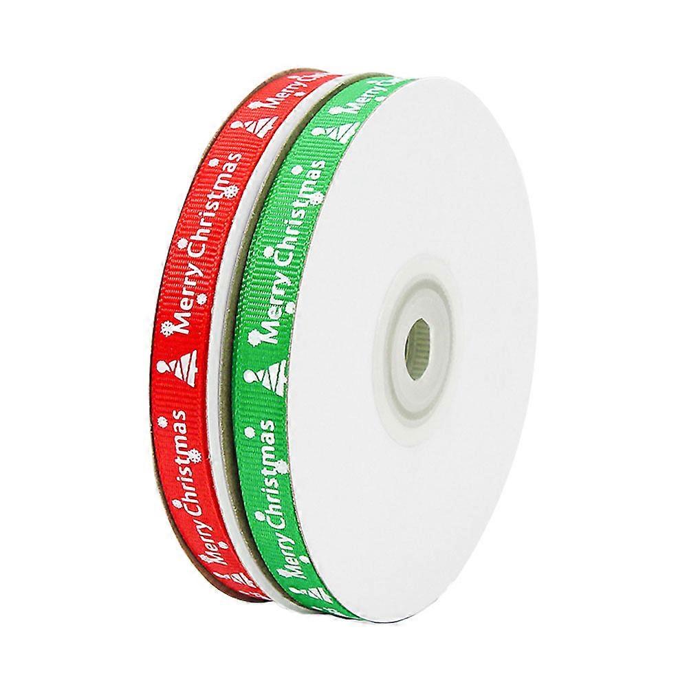 Red Holiday Ribbon 2Pack For Gift Wrapping At Christmas And Parties Thickened Smooth Decoration