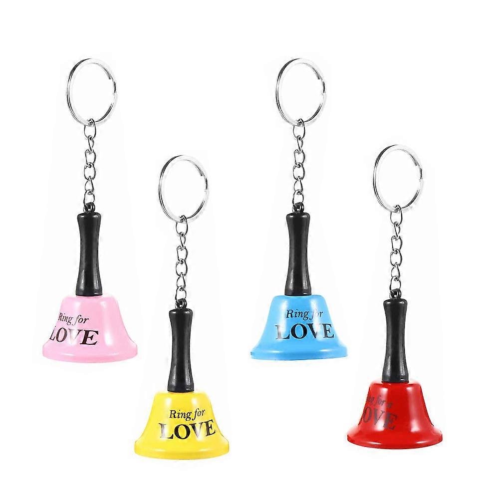 Bell Keychain For Keys And Bags In Assorted Color With Material For 4Pcs Collection