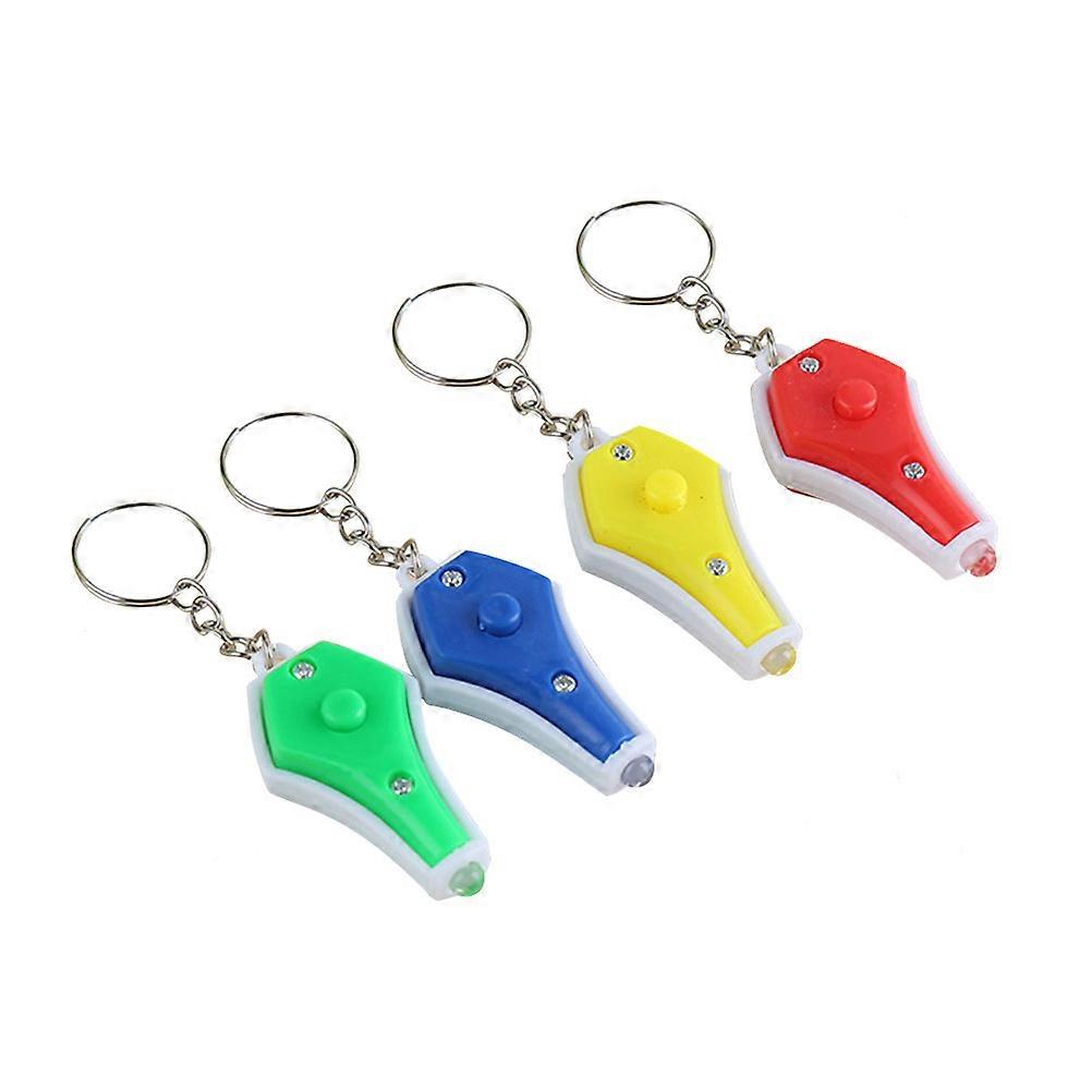 4 Pcs Keychain LED Keychain Portable Mini Keyring with Money Detector (Random Color)