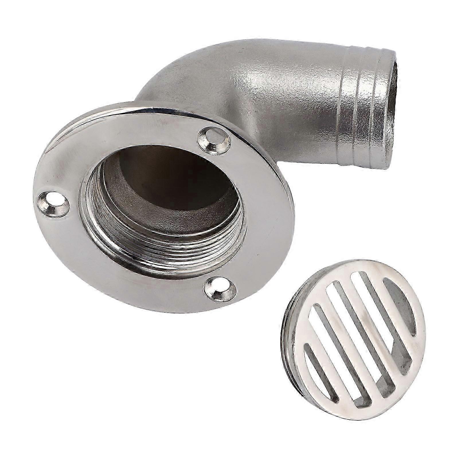 海洋のボートのヨットのための90度のデッキの下水管のスカッパー1.5in OD 316のステンレス鋼の配管の付属品