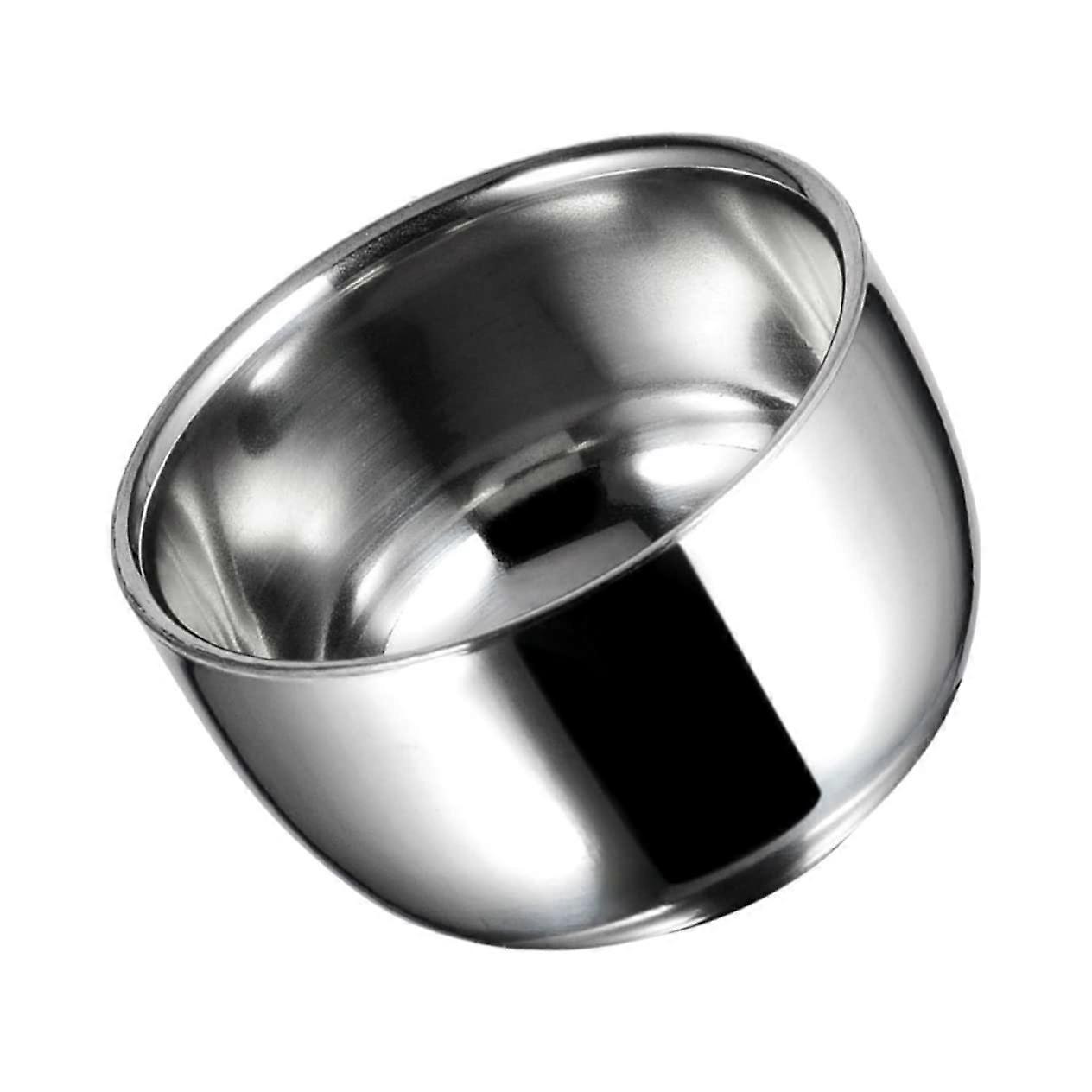 Shaving foam bowl for men, practical stainless steel bowl for shaving foam and soap, stylish design for home and travel, durable and shatterproof.