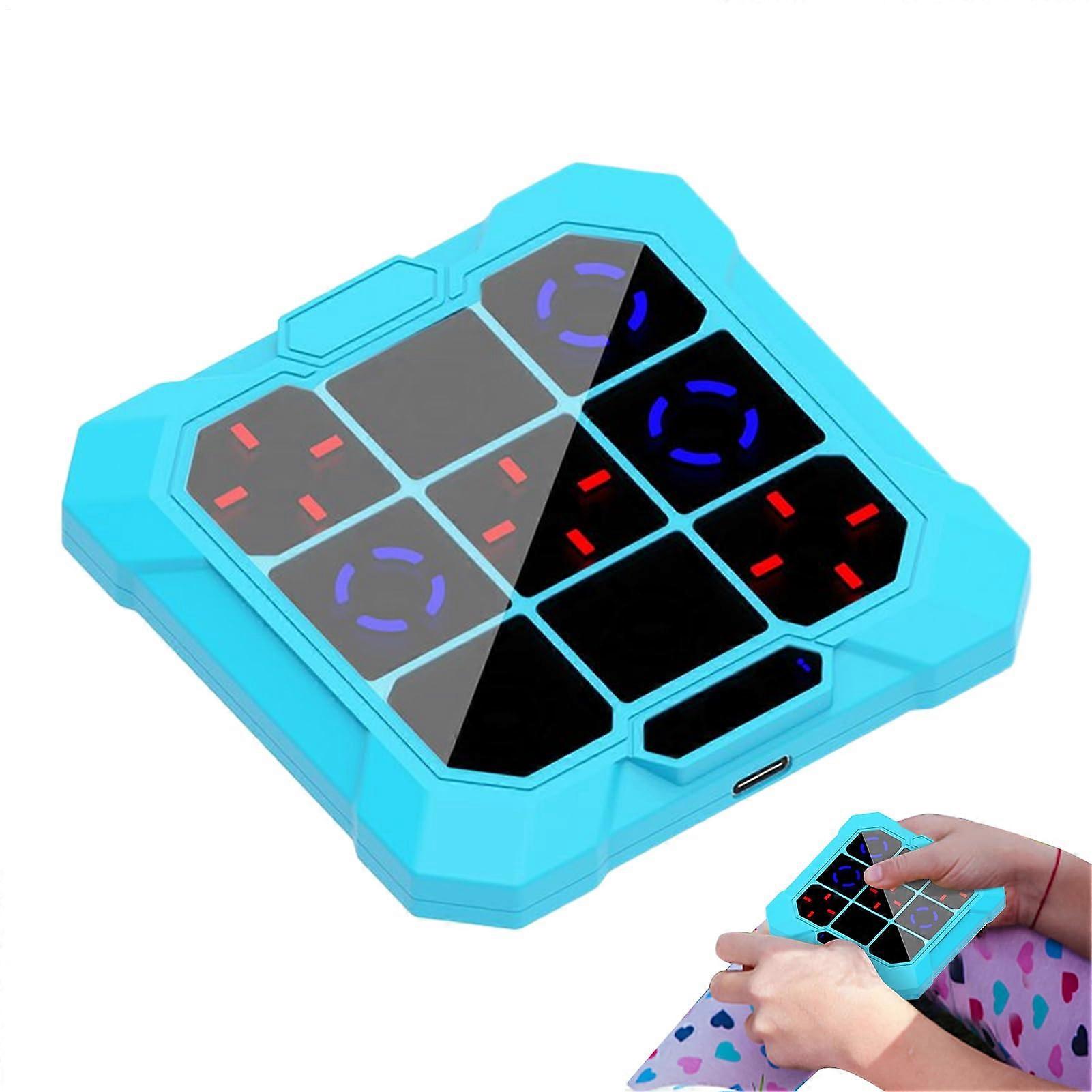 Portable Electronic Puzzle Board Console  Travel Toys for All Ages, Sea Blue