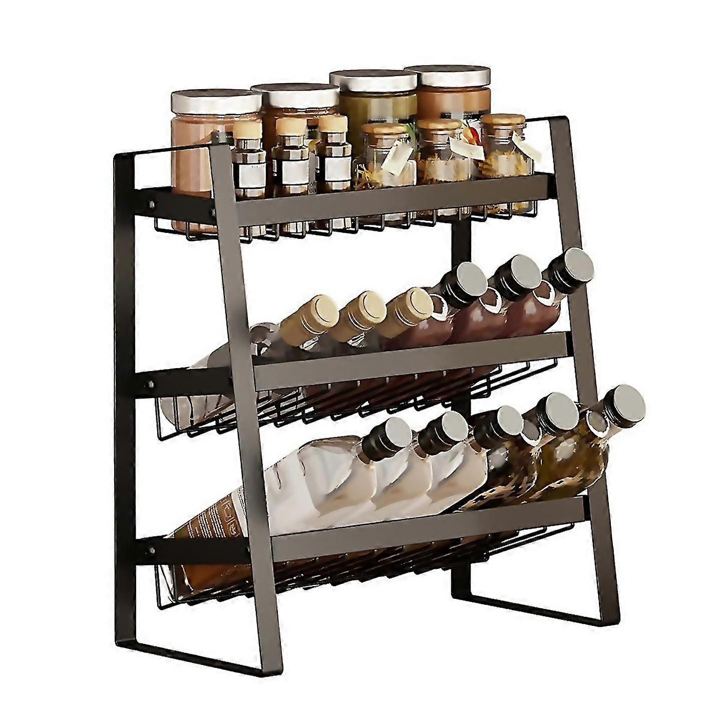 For spice rack storage rack multilayer condiment spice rack kitchen storage design