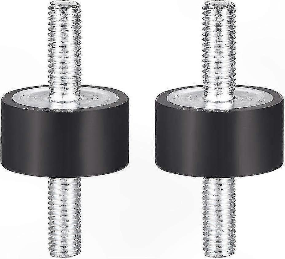 2PCS 30x15mm Rubber Vibration Dampeners with M8x23mm Studs for Shock Absorption and Noise Reduction