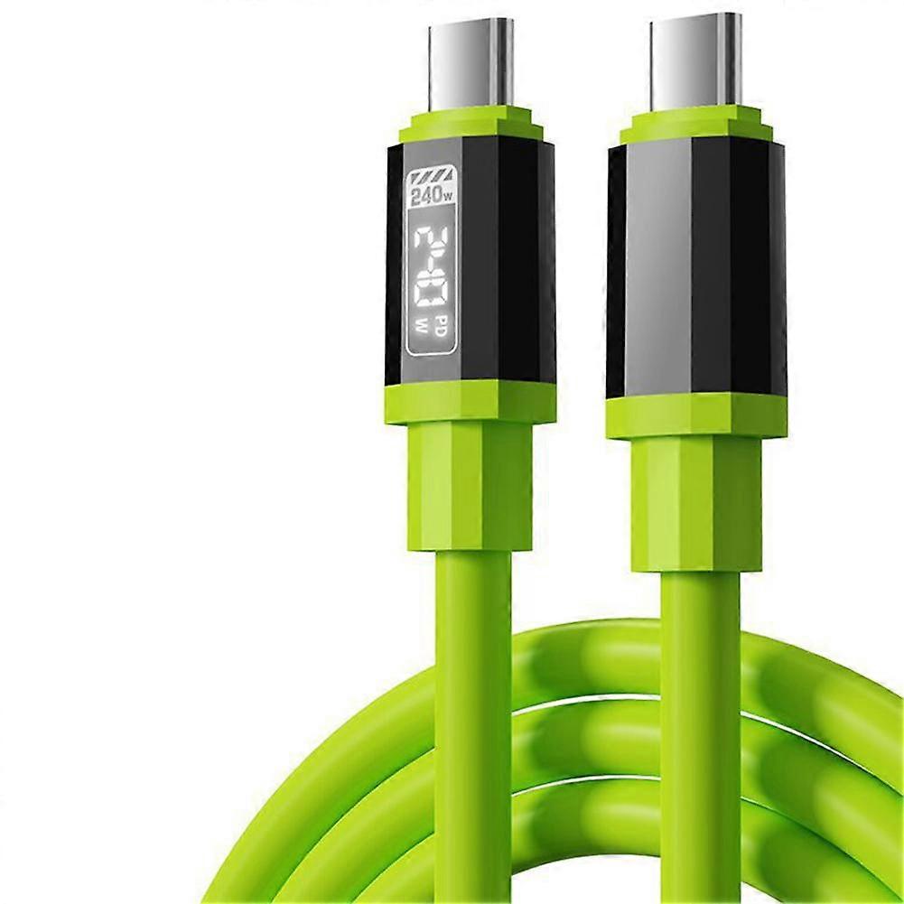 Silicone Digital Display Cable Type C To Type C Fast Charging Cables