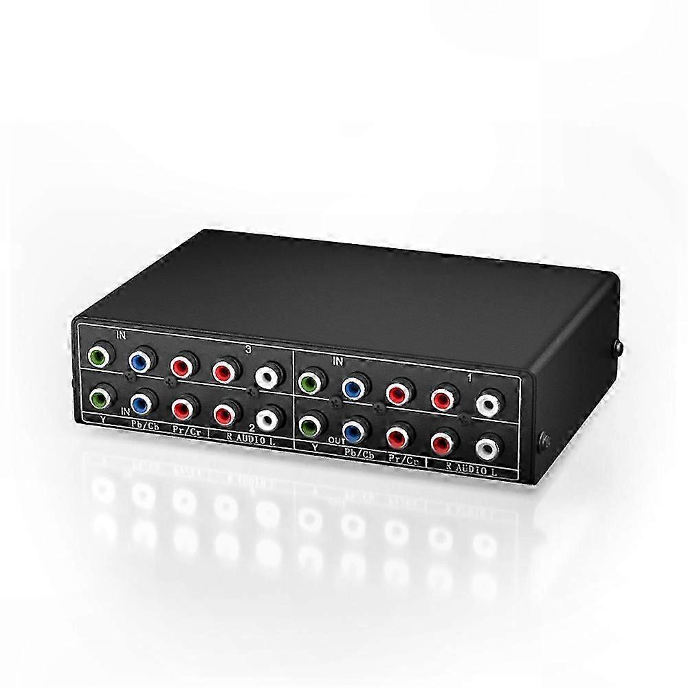 3-Port RGB Component AV Switch with Audio Video Selector YPbPr Output Box