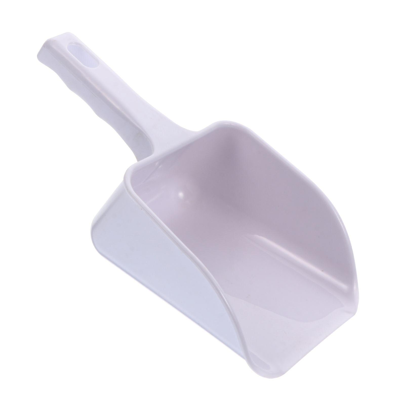 1 قطعة خفيفة الوزن مغرفة ثلج مجرفة شاي مطبخ بسيطة مكعبات الثلج مغرفة (أبيض ، S)