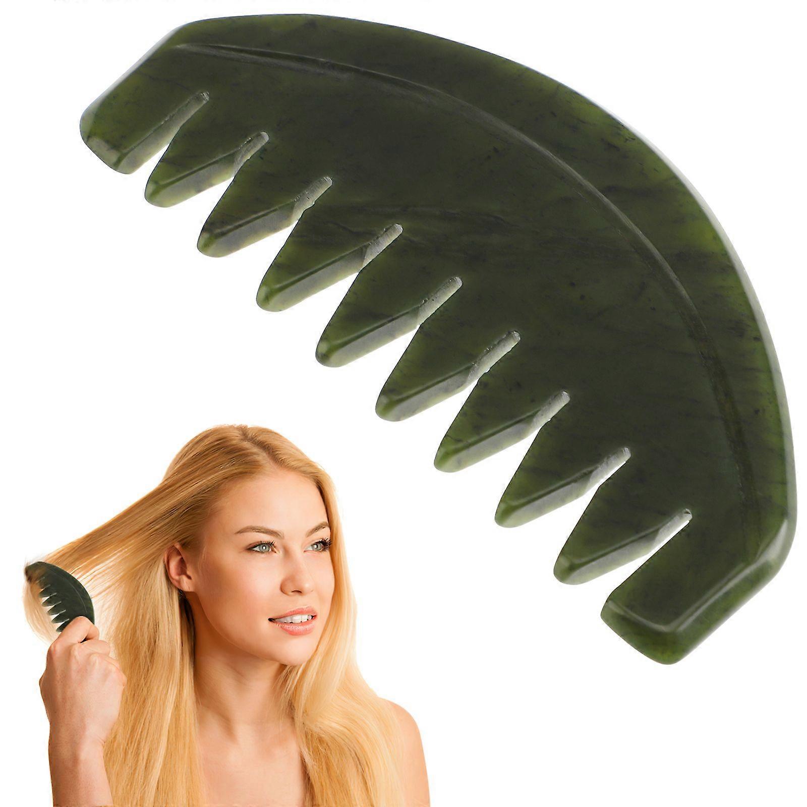 1Pc Jade Scraping Massage Comb Dredge Comb Portable Jade Comb