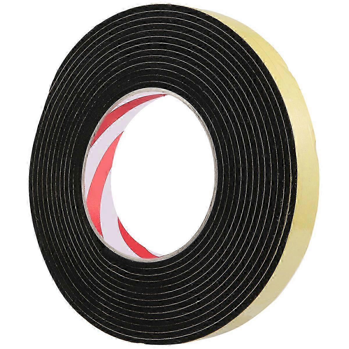 Ruban en mousse autocollant simple face noir de 5 m - cellules fermées, 20 mm de largeur x 3 mm d’épaisseur