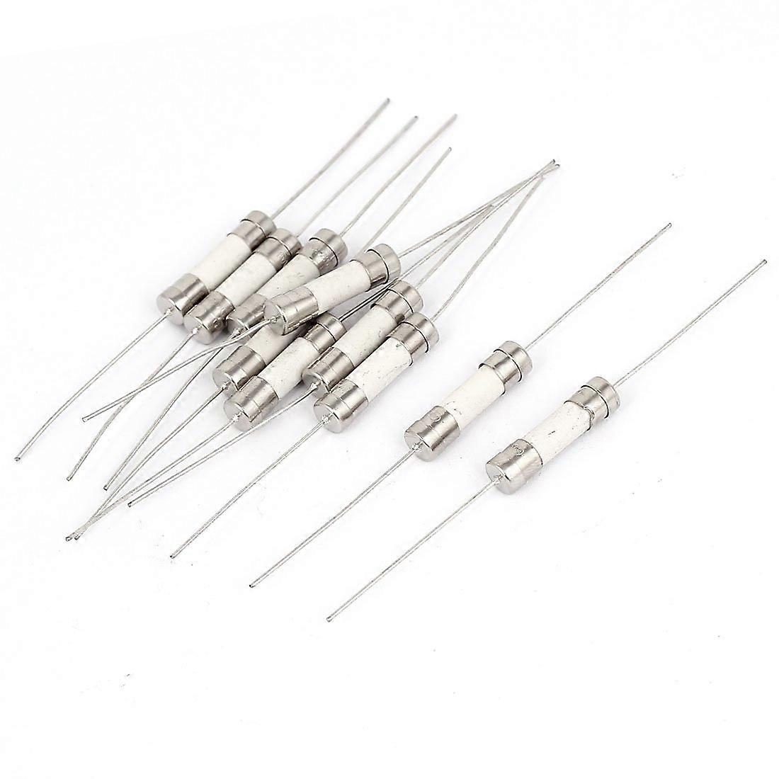 sourcingmap Electrical Axial Leaded Ceramic Tube Fuses 5 x 20mm Size 250V 15A Pack Of 10