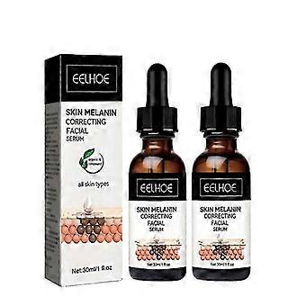 2 piezas de suero blanqueador desvanecer las pecas Melasma Manchas oscuras Eliminar el pigmento negro Mejorar el cuidado de la piel de la cara antienvejecimiento opaco