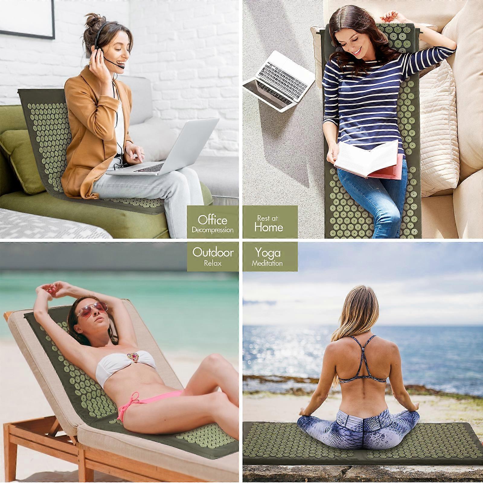 Acupressure Mat and Pillow Set