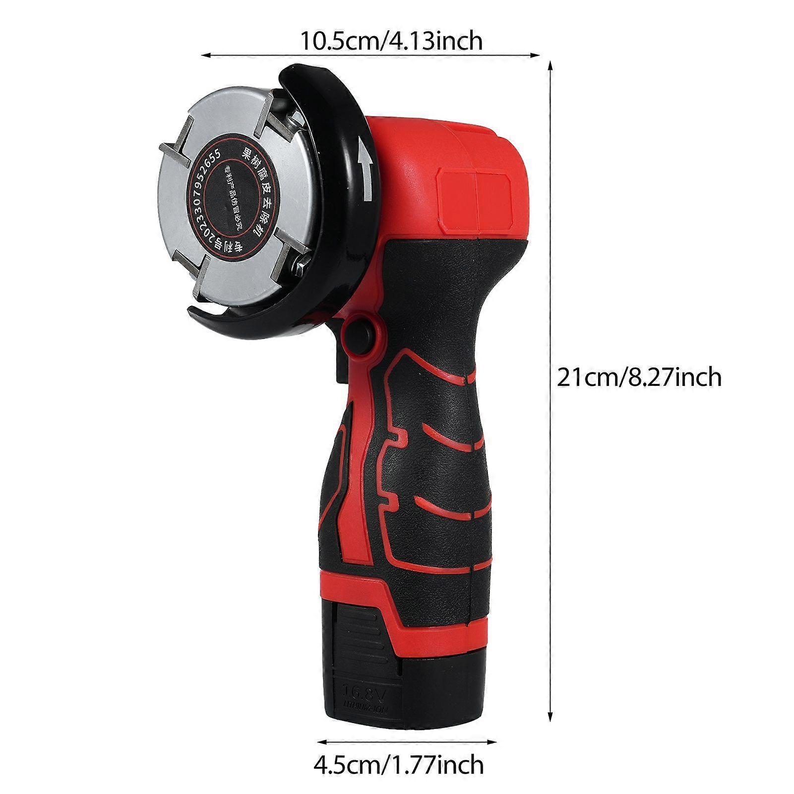 16.8V Lithium Hand Grinder Cordless Tree Bark Remover Fruit Tree Bark Remover, Rechargeable Orchard Specialized Bark Scraper with Large Capacity Lithi