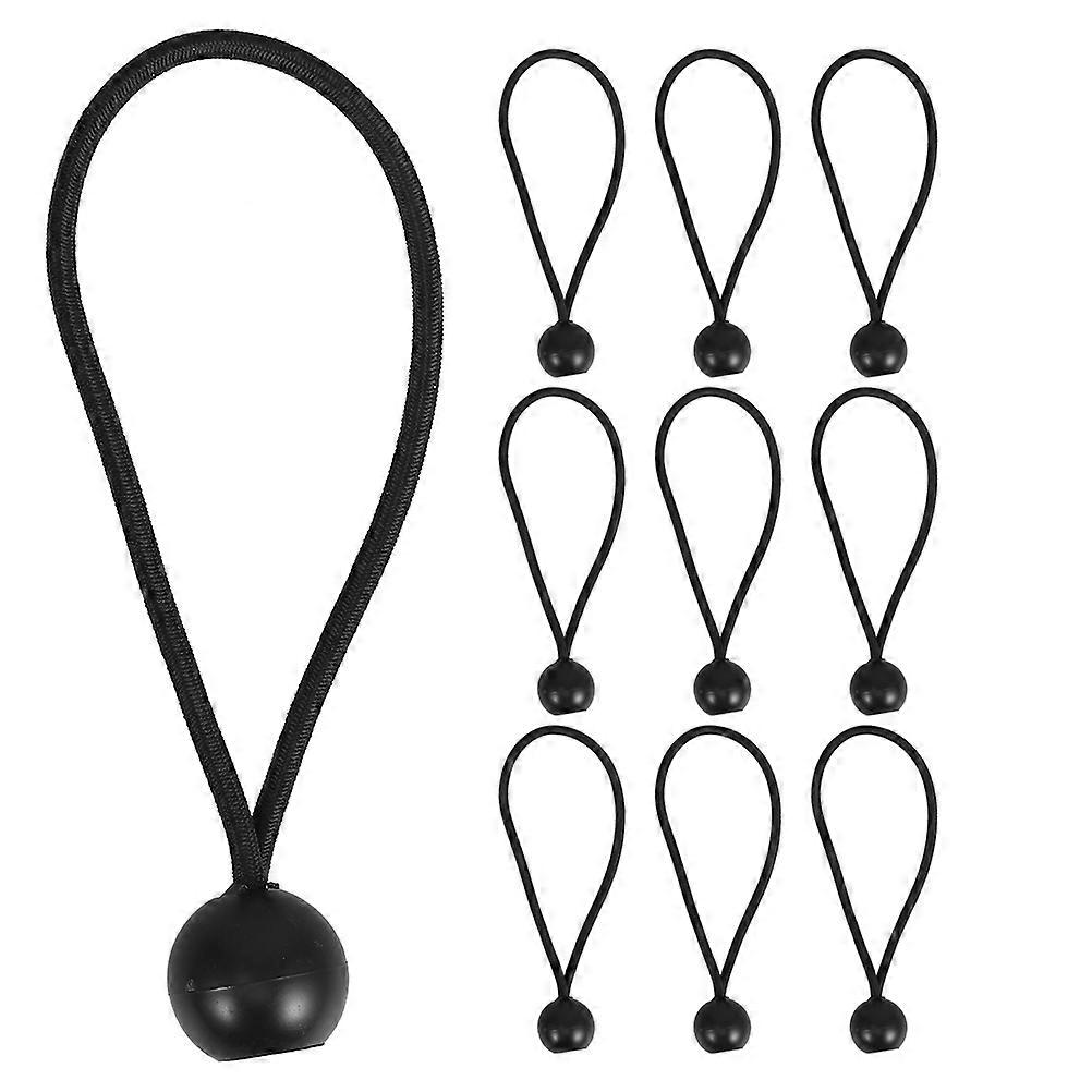 Elastic Tie Down Straps Black for Travel Made with Nylon and Rubber for Storage and Fixing 10Pcs