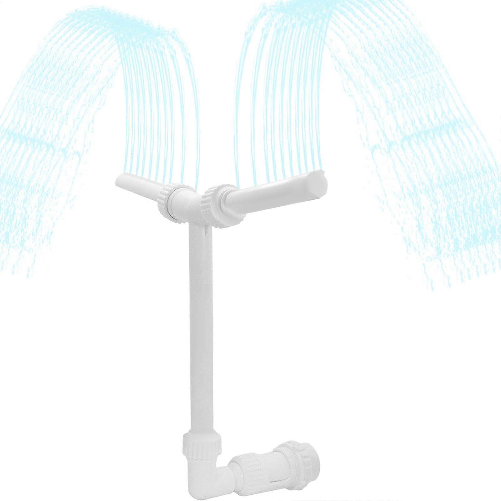 Water Fountain for Pool | Double Pool Fountain with LED Lights, Garden Waterfall for Outdoor Decoration and Irrigation