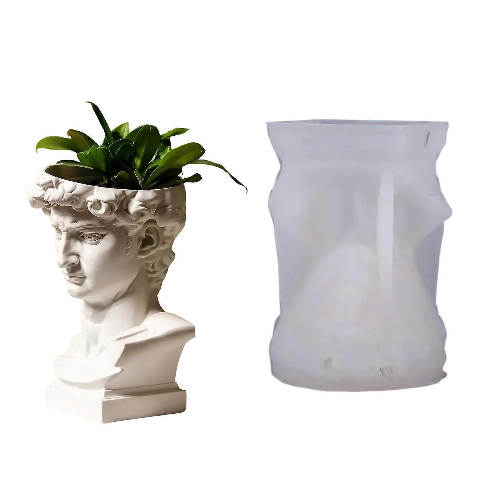 Artistic Silicone Planter Mold Feature Elegant Statue Design Makeup Brush Holder Mold For Resin Casting Projects Multicolor