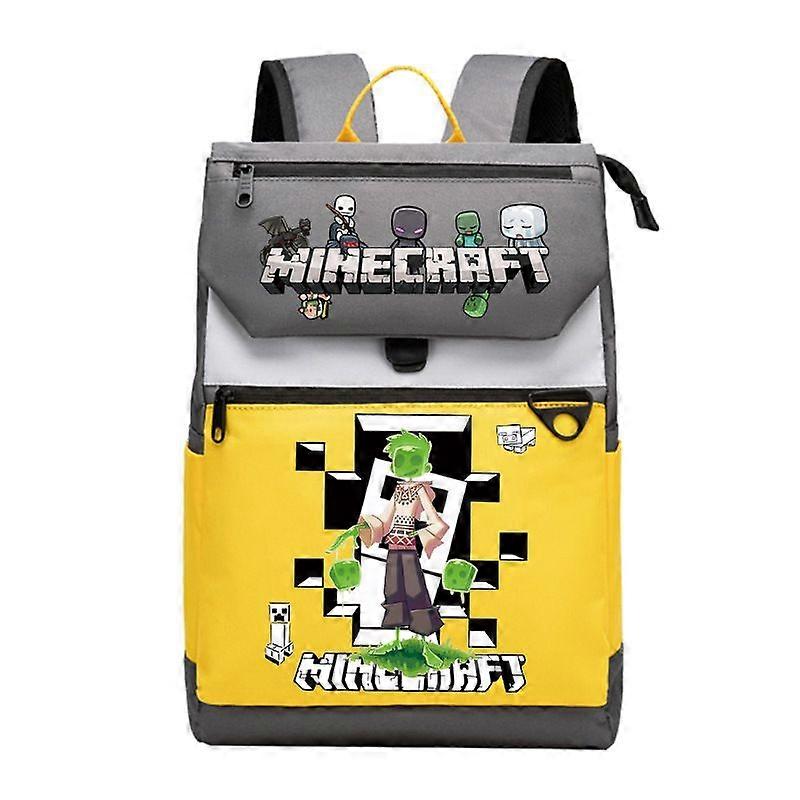 Minecraft student backpack, cartoon patterned backpack, children's backpack Style 13