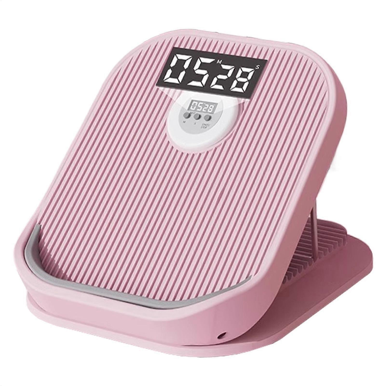 Ankle Stretch Board Electric Extension Board Portable Exercise Wedge 16Level Adjustable Incline Pedal Pink