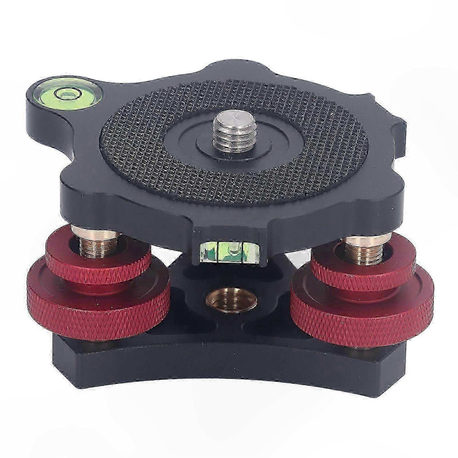 Adjustable Tripod Head Leveler with Three Wheels - Durable Aluminum Alloy Build