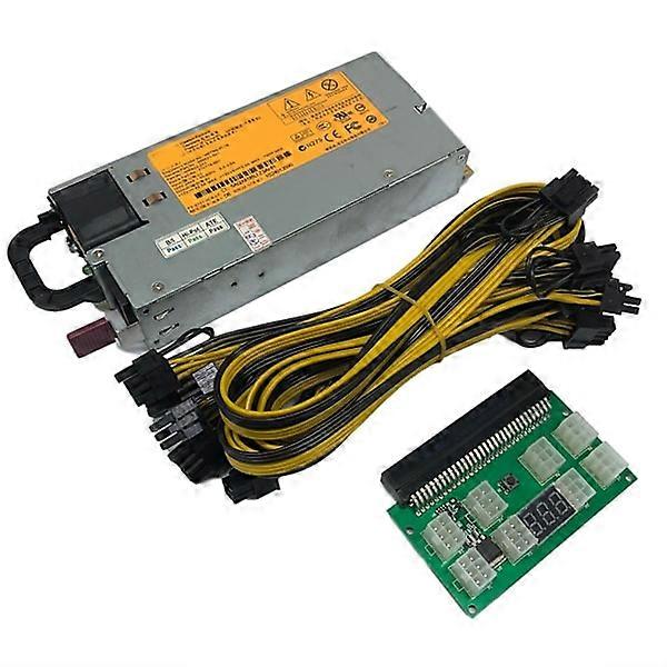 750W Server Power Supply Mining PSU 12V with Breakout Board + Power Cable HSTNS-PL18 DPS-750RB A