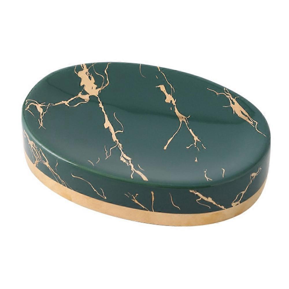 Ceramic Marble Pattern Soap Dish Non-Slip Soap Holder Elegant Bathroom Accessory
