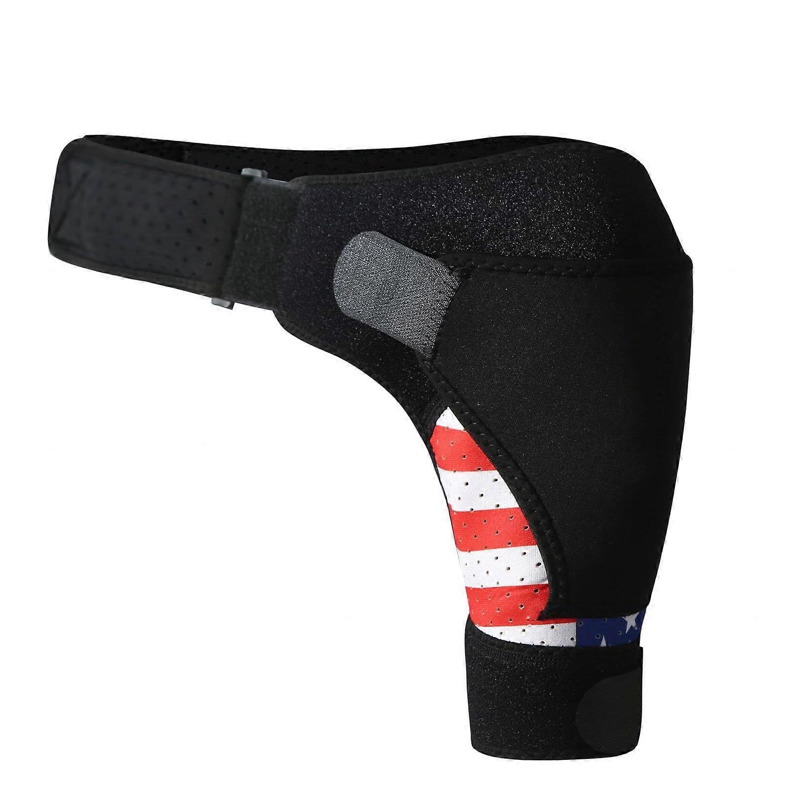 Shoulder Support Brace Adjustable for Men and Women, Rotator Cuff Pain Relief Strap Fits Left and Right, Breathable Material