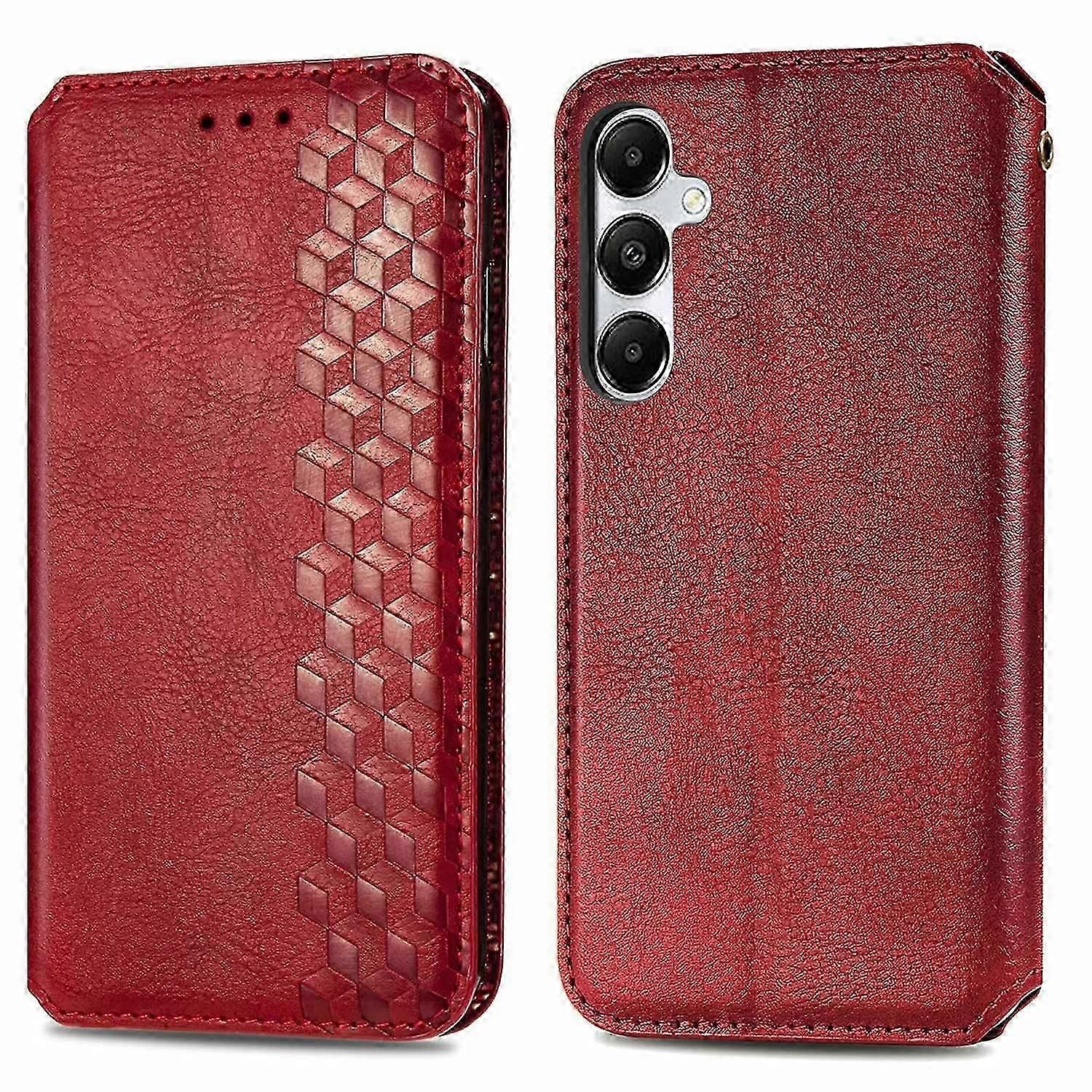 Rhombus pattern wallet case for Samsung Galaxy A55 5G with stand