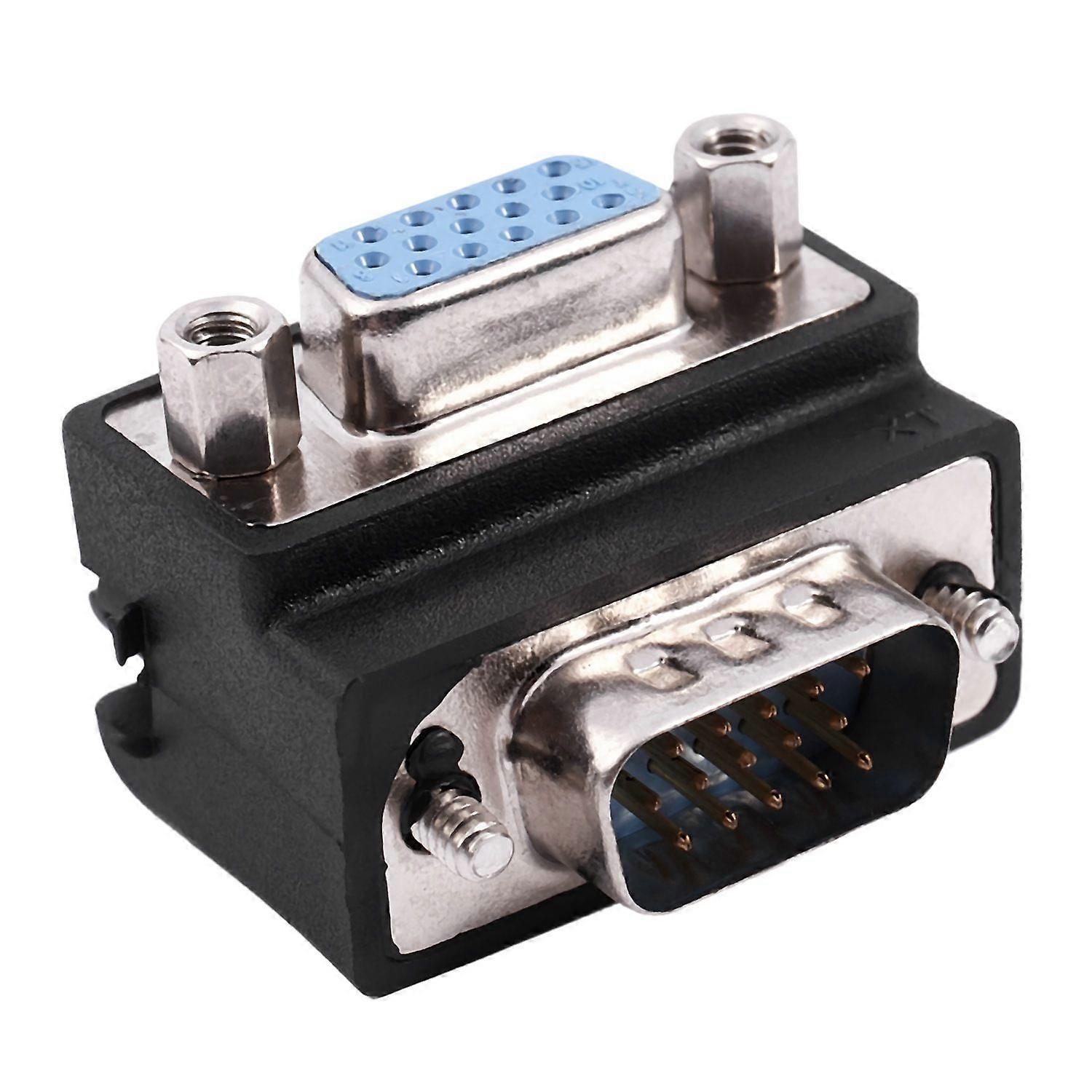 15-Pin VGA Male to Female M/F Right Adapter