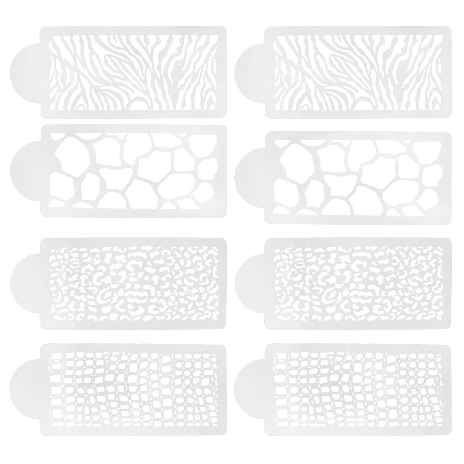 Leopard Cake Flower Edge Mold for Cake Decor 2Sets Printing Templates