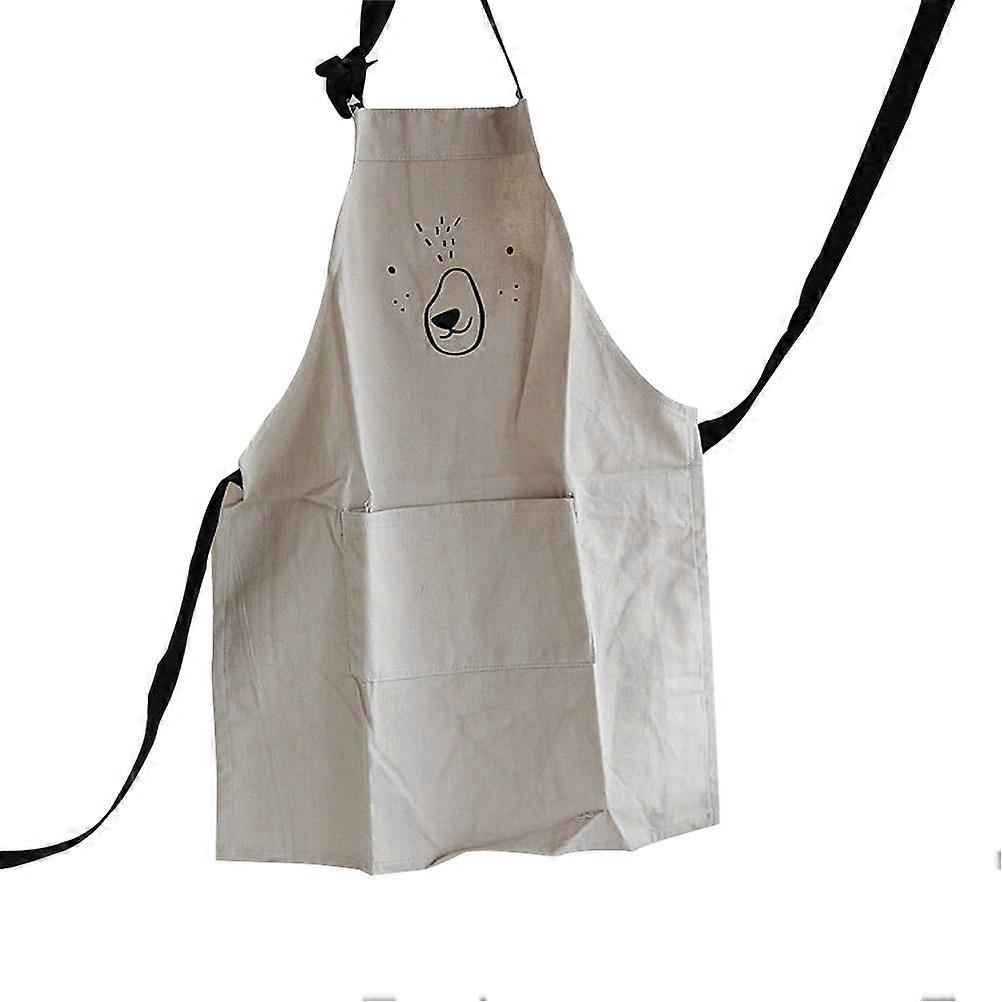 Adjustable Bib Apron with Pocket for Cooking Use Grey