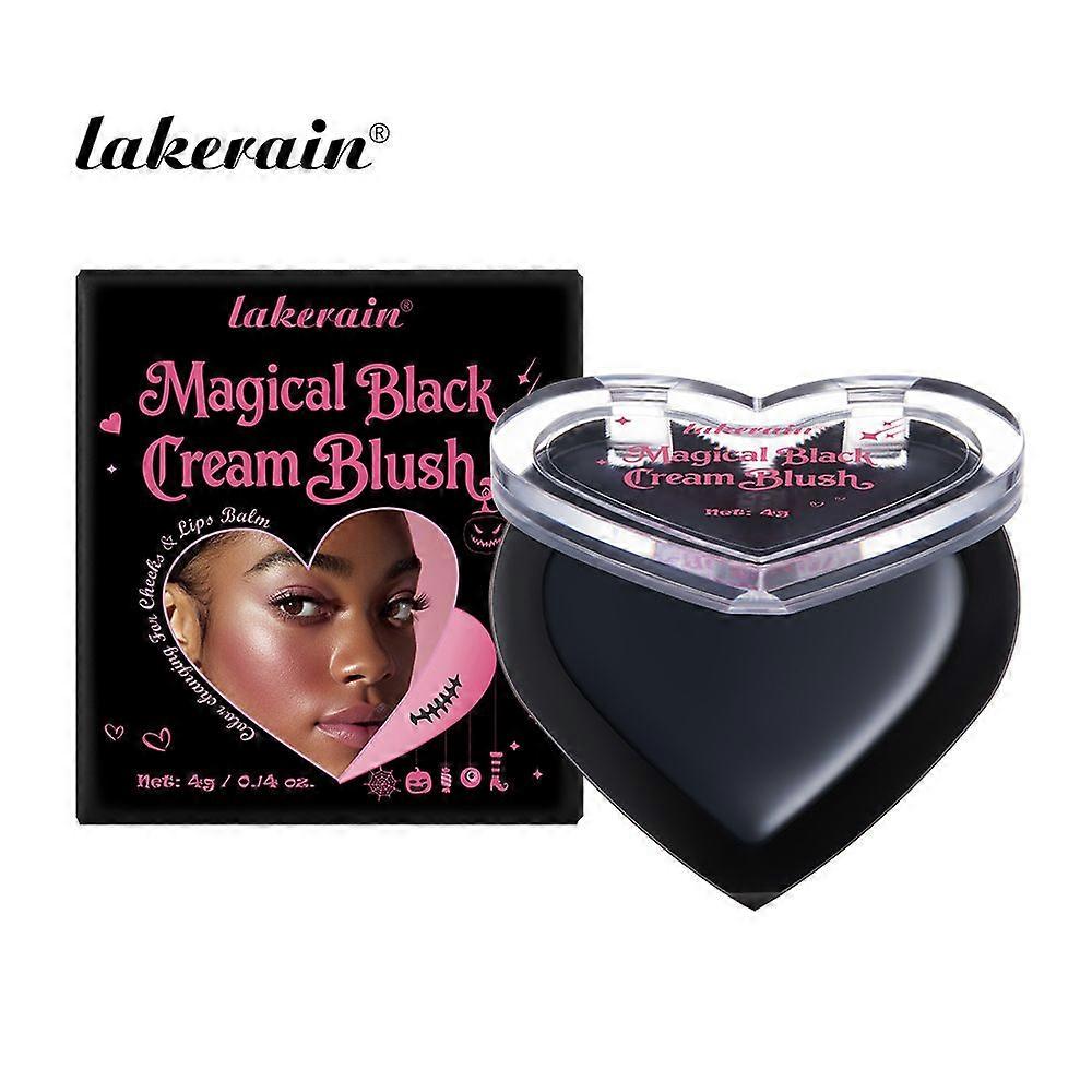 Black Cream Blush, Color Changing For Cheeks & Lips Balm Tint Black Clear Crystal Blush, Color Change pH Magic Waterproof Gel Cheek Blendable Multi-Us