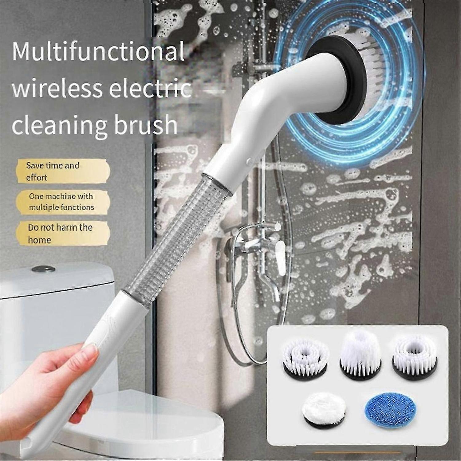 Electric cleaning brush, replaceable brush electric scrubber
