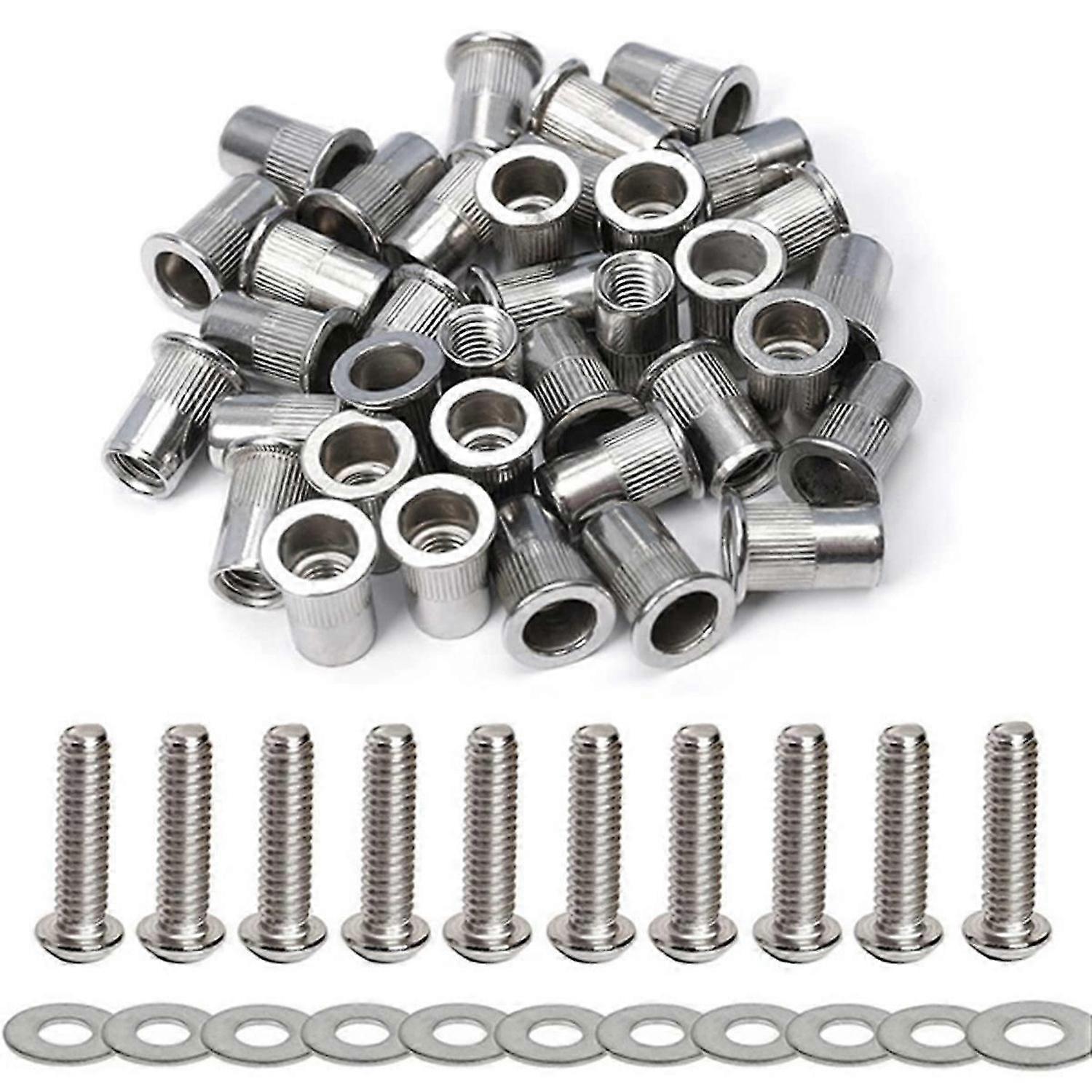 1/4-20 Rivet Nuts and Bolts 3/4Inch Button Head Socket Cap Screws