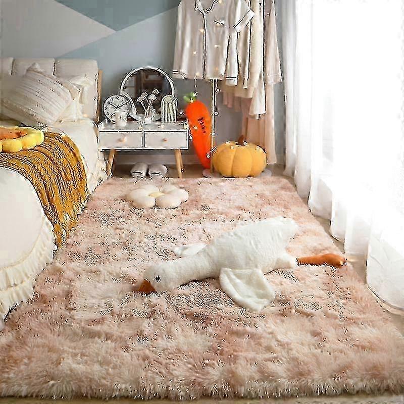 VIKAMAシンプルなクリームスタイルins女の子シルクヘアカーペットリビングルーム寝室のベッド大きなぬいぐるみダートレジスタ