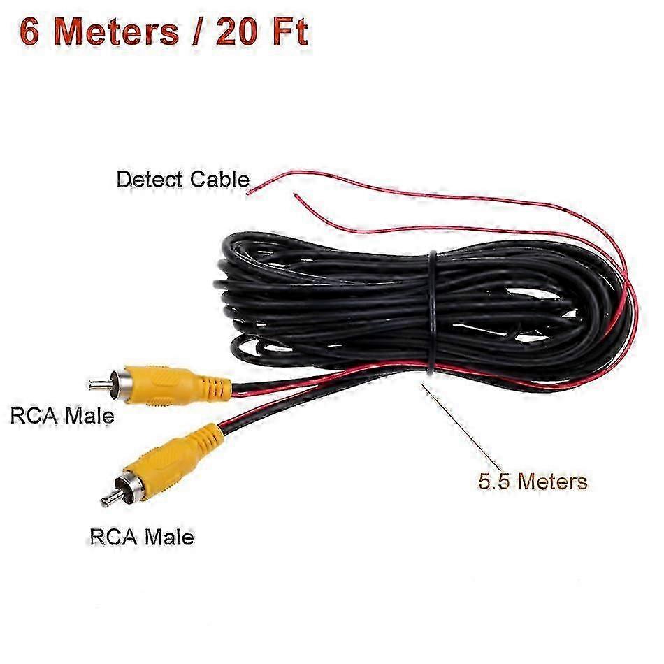 RCA Male to Female Car Reverse Rear View Parking Camera Video Extension Cable with Trigger Wire 5 10 15 20 Meters Edition 0915
