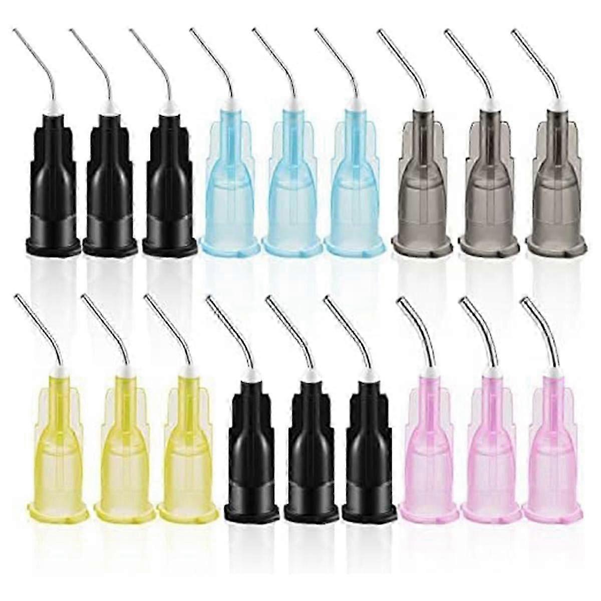 300 Pcs Bent Dispensing Tips Blunt Tip Dispensing Needles Dental Pre Bent Flow Dispensing Needle Tips