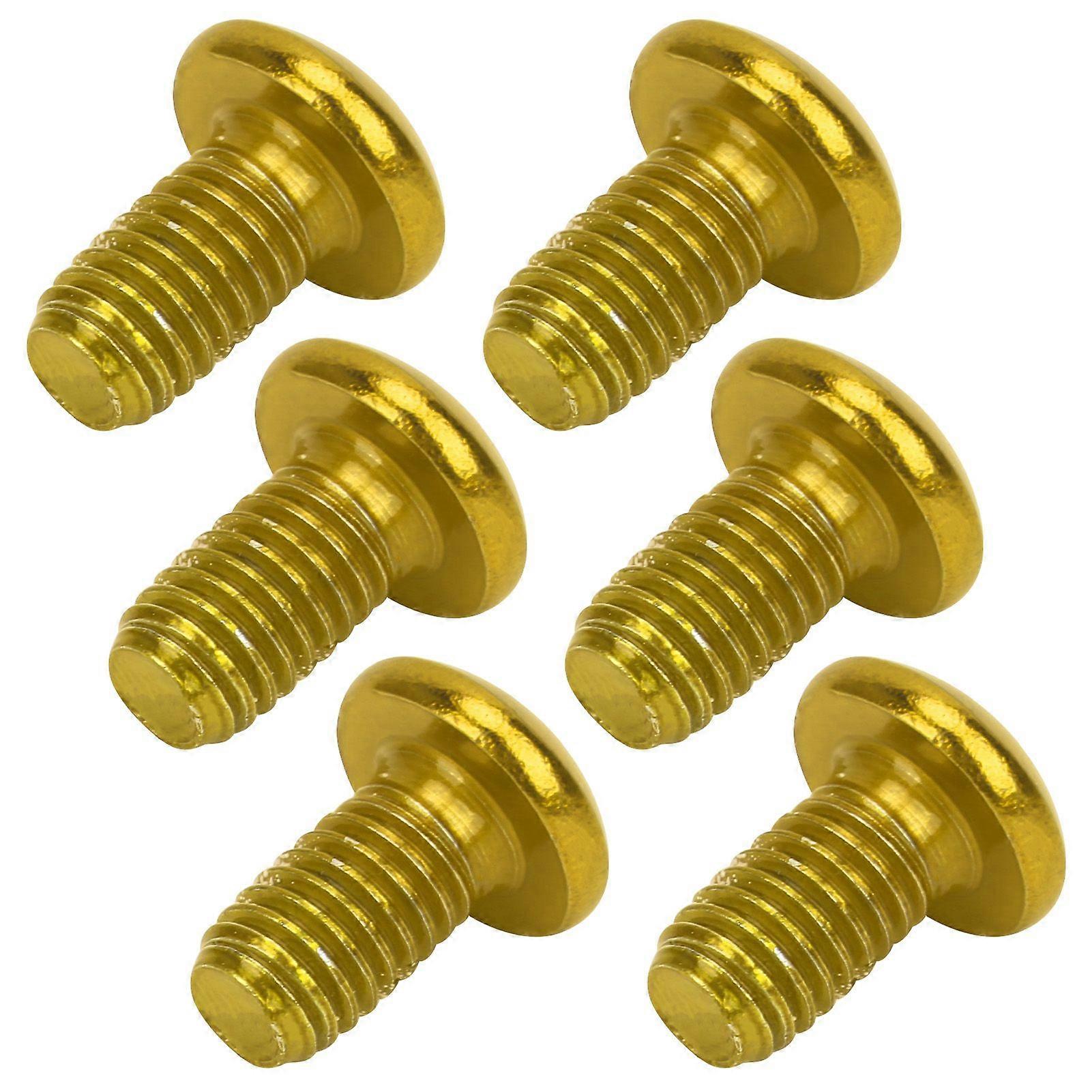 M5x10mm Mountain Bike Brake Disc Titanium Steel Screw Bicycle Universal T25 Head BoltsYellow