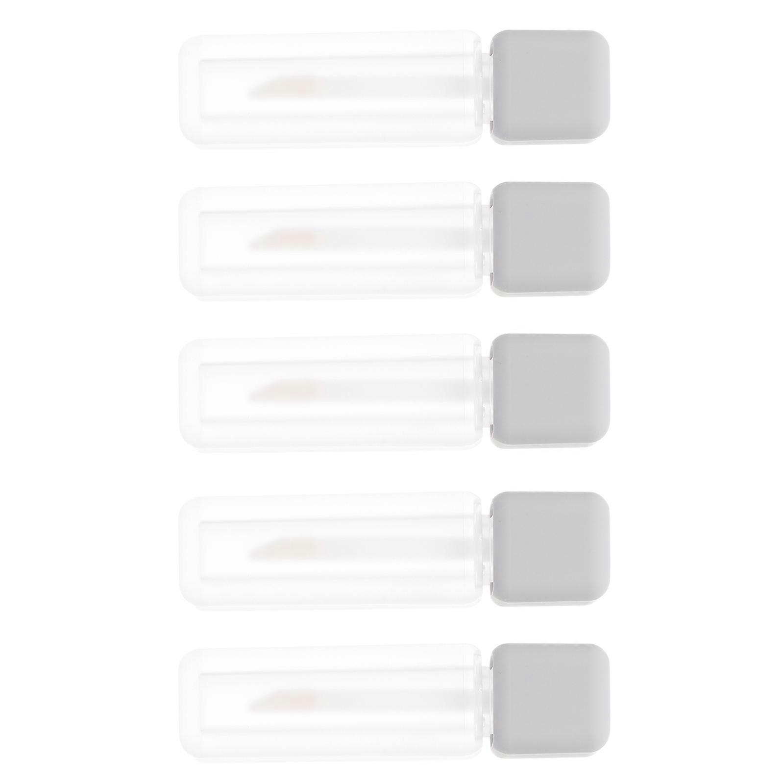 Travel-Friendly Lip Gloss Cylindrical Bottles Shopping Lip Dye Fluid Plastic Assorted Color Refillable 5Pcs