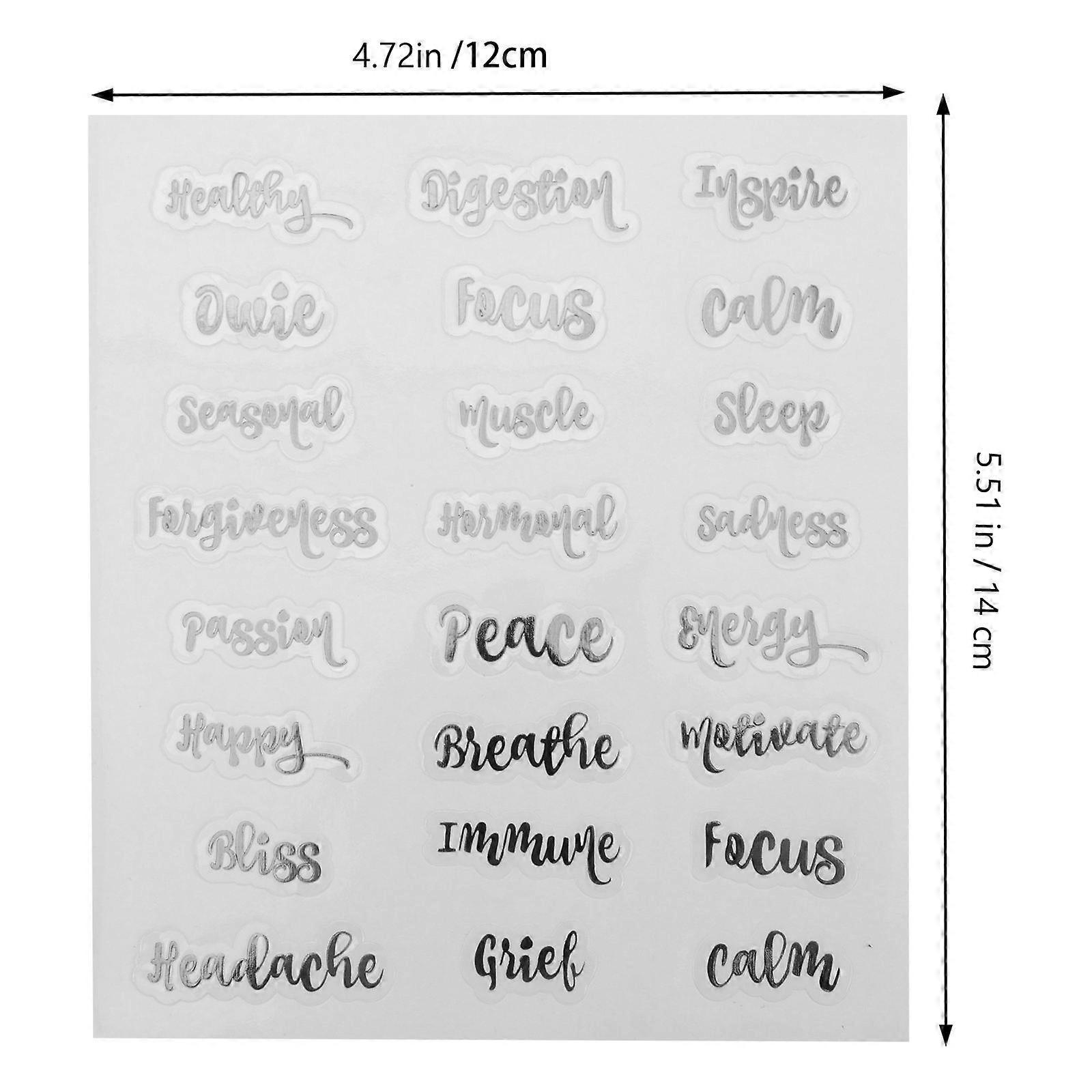 Essential Oil Bottle Stickers Labeling for Decoration 8 Sheets Assorted Color