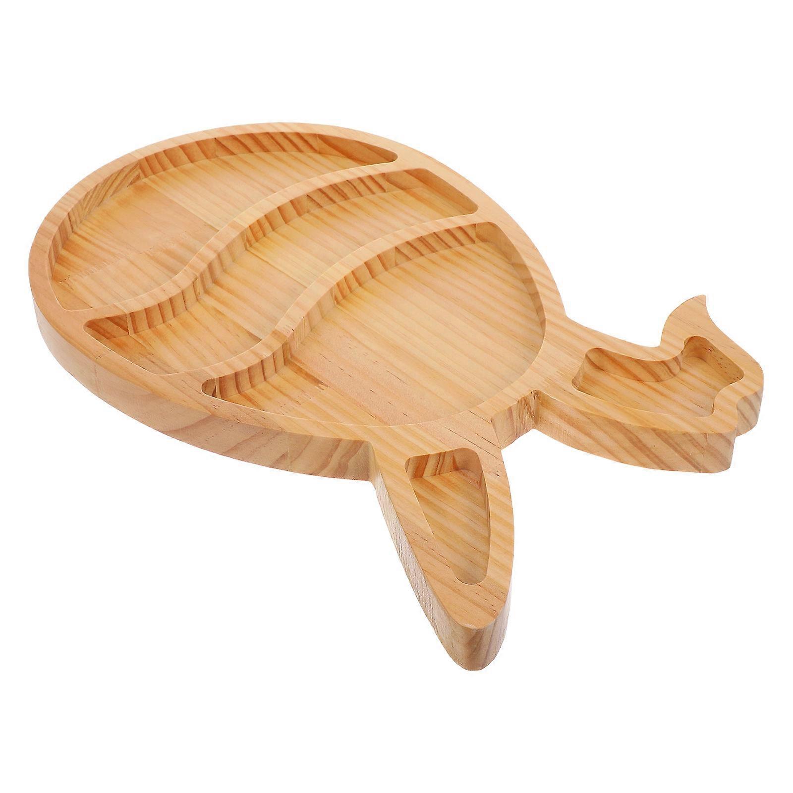 Wooden Easter Bunny Serving Tray for Appetizers 4Pcs Khaki Color