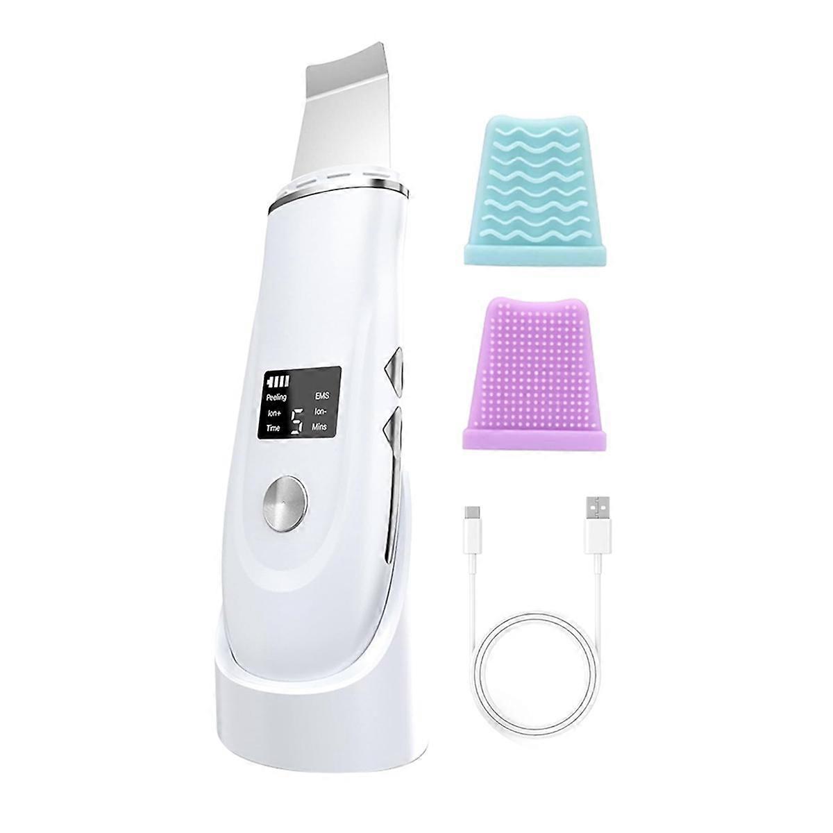 Skin Scrubber Face Spatula - Deep Cleansing Tool for Pore Extraction, Fast Charging Dock Blackhead Remover Face Spatula