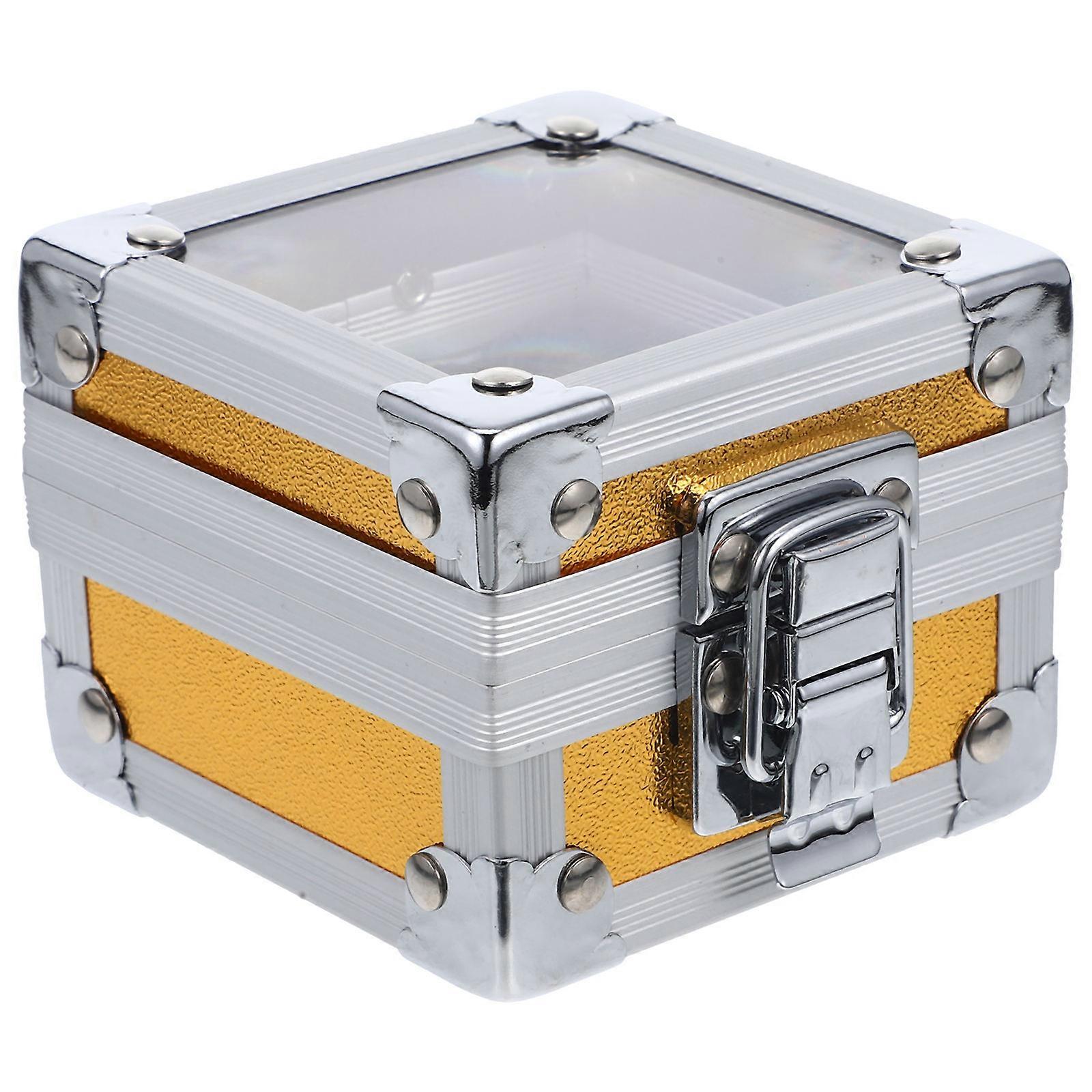 Nail Drill Bit Organizer for Home Practical Manicure Storage Box Yellow