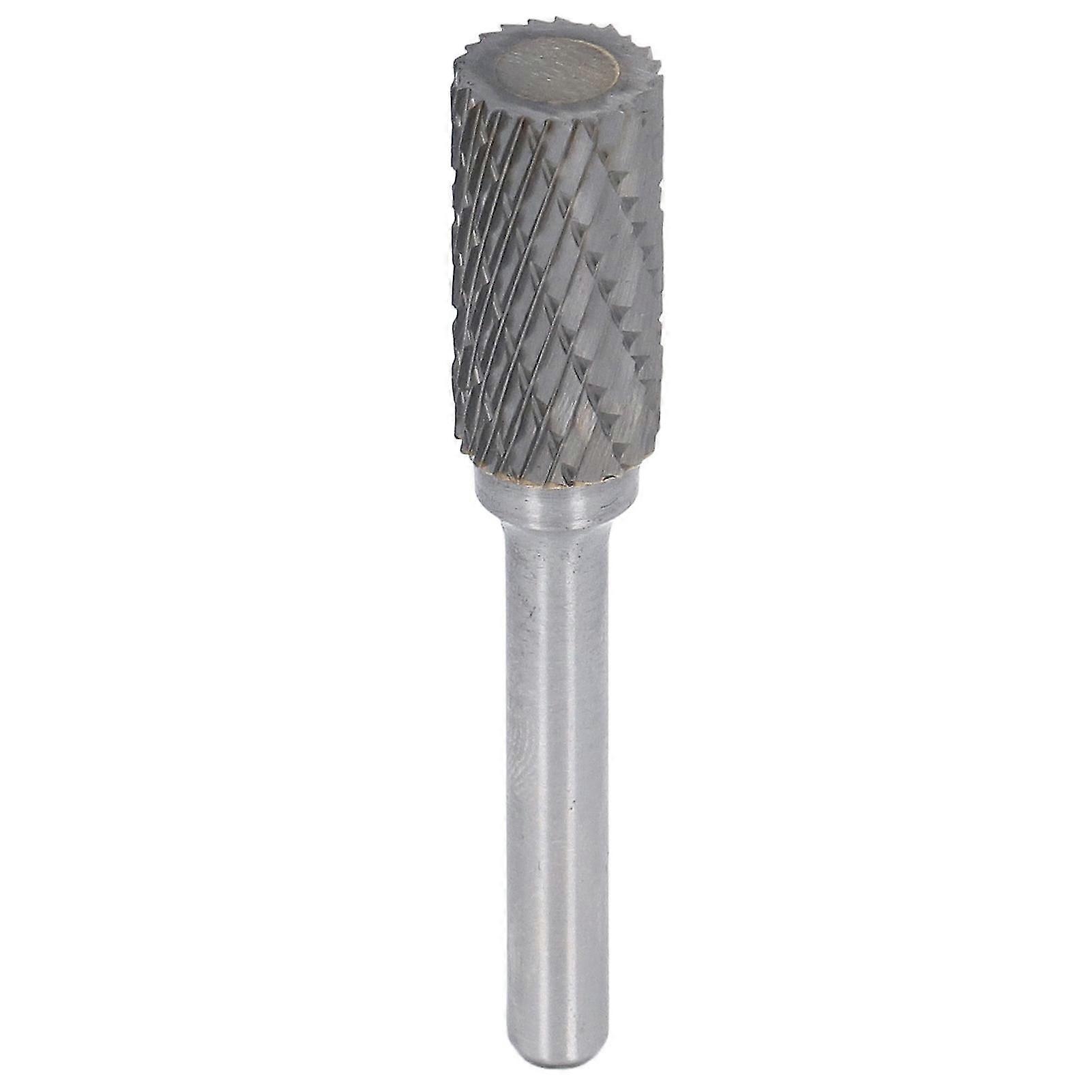 Rotary Grinding Bit Double Cut Cylindrical Tungsten Steel File Bit for Chamfering and Deburring